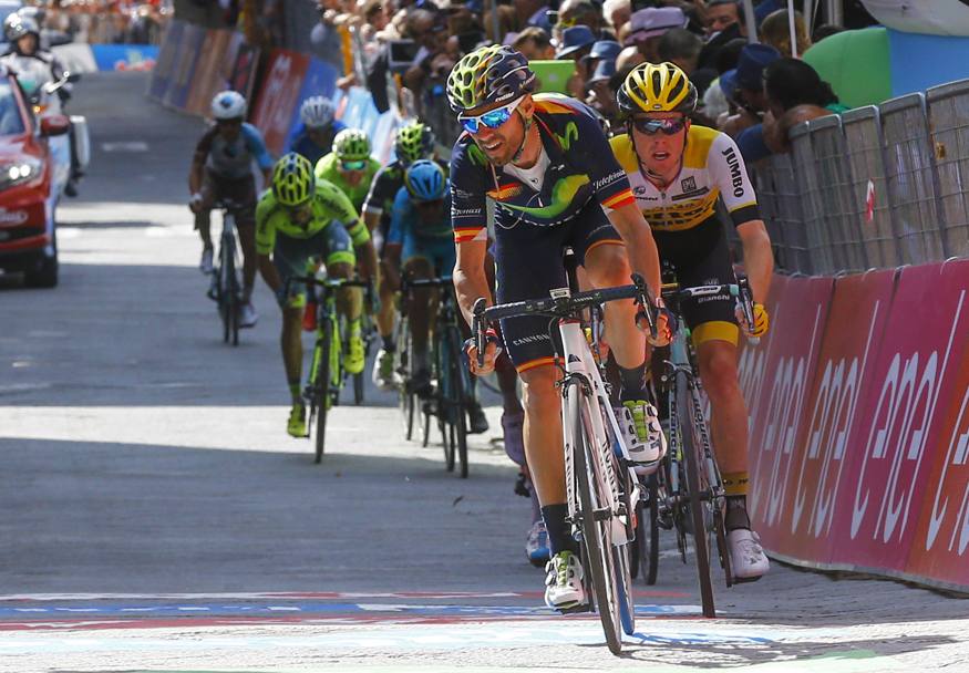Non da meno Alejandro Valverde: lui e lo Squalo, con il solo Chaves incollato alle loro ruote, hanno fatto il vuoto dietro a Brambilla sull&#39;Alpe di Poti. Squilli da big. Bettini